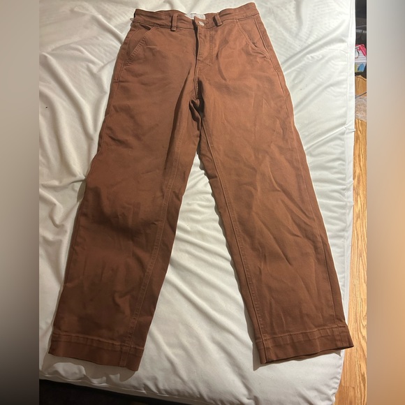 Everlane The Straight Leg Crop Cocoa Brown Jeans Size 6 - Picture 8 of 11